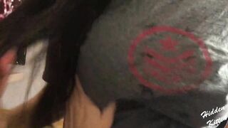 I Love Wearing his T-Shirt while he Fucks me - Real Amateur Hidden Kitten