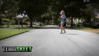 TeenyBlack - Petite Black Teen has Hard Interracial Sex with Facial!